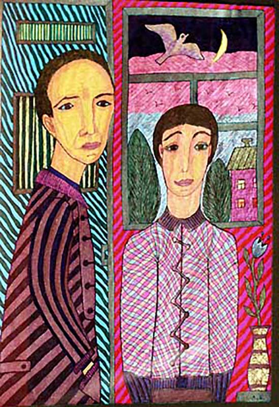 Рис. 13. «Двое», 1997, 2002 гг. Художник — Л.Ю. Благовещенская
