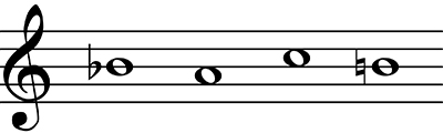 Мотив BACH на нотном стане