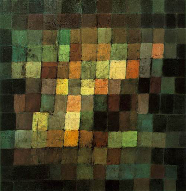 П. Клее. Древний звук, абстракция на чёрном (1925)