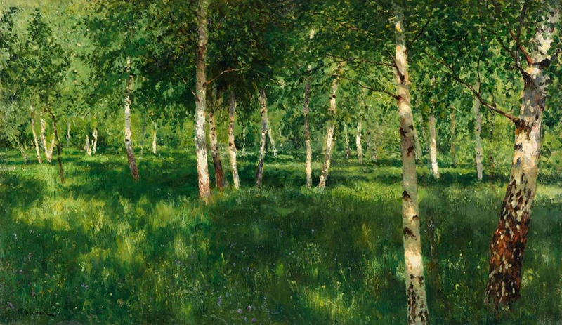 Исаак Левитан. Берёзовая роща. 1889 г.