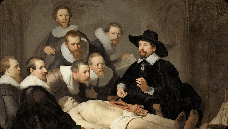 Рембрандт. Урок анатомии доктора Тюльпа. 1632 г.