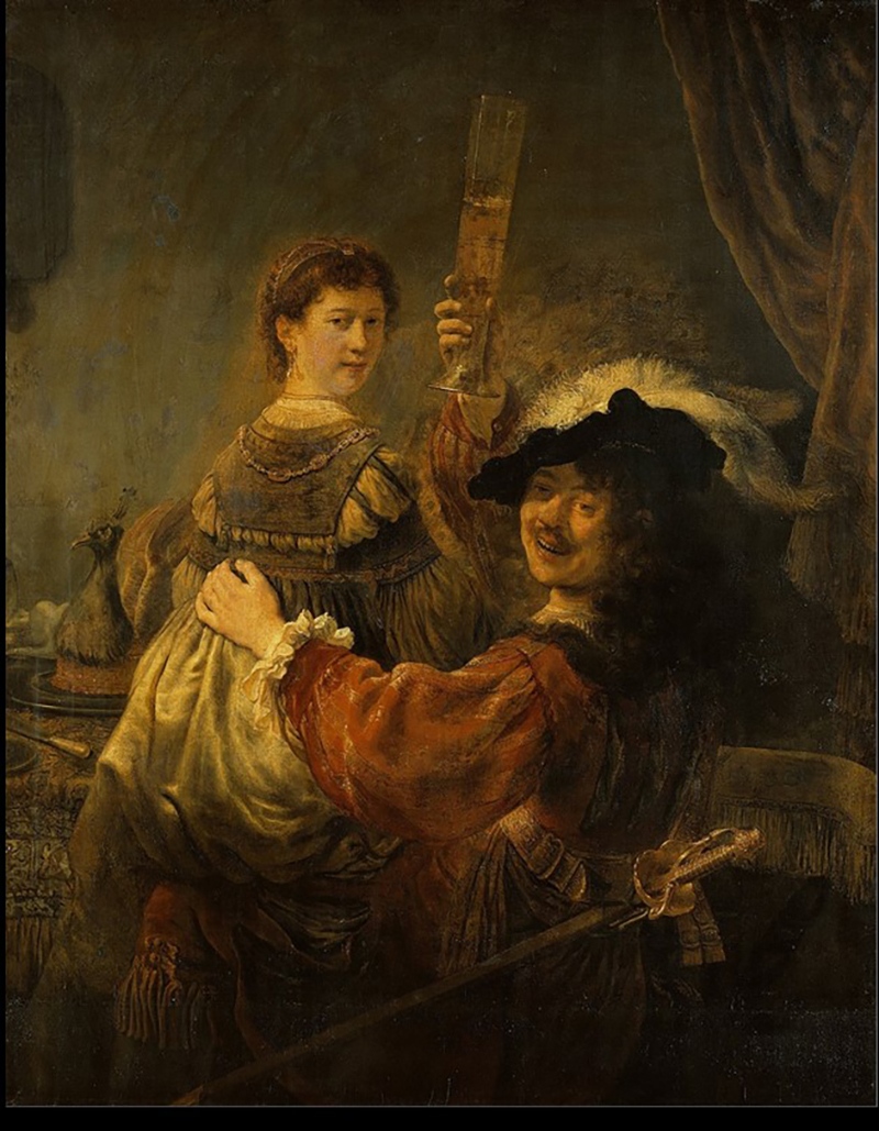 Автопортрет с Саскией. 1636 г.