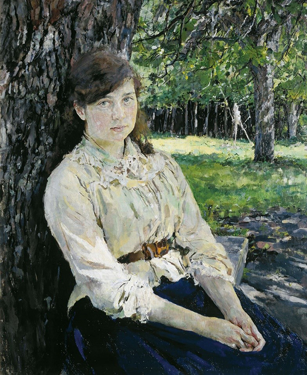 Валентин Серов. Девушка, освещённая солнцем (портрет М.Я. Симонович). 1888 г.