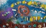 Динамическое рисование цветным песком